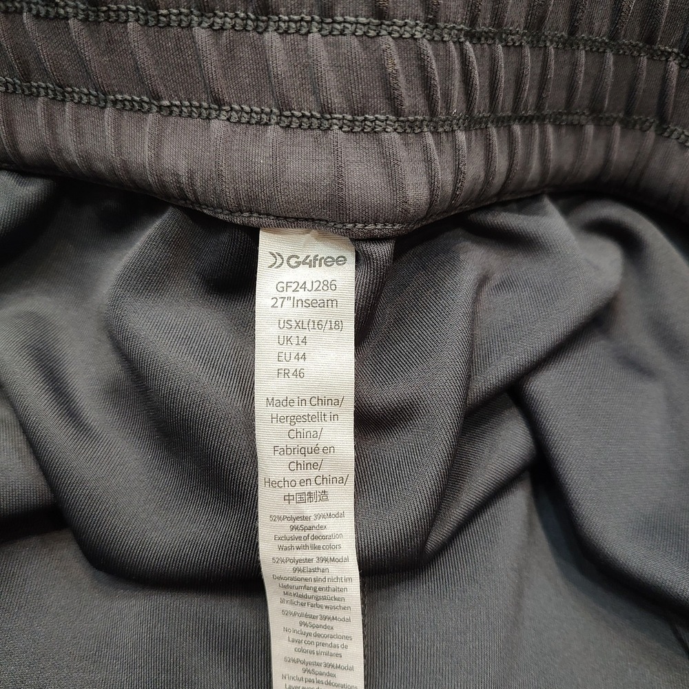 G4Free Yoga Pants Pockets Wide Leg High‎ Waist Stretch Casual Grey Sz XL - Picture 5 of 7